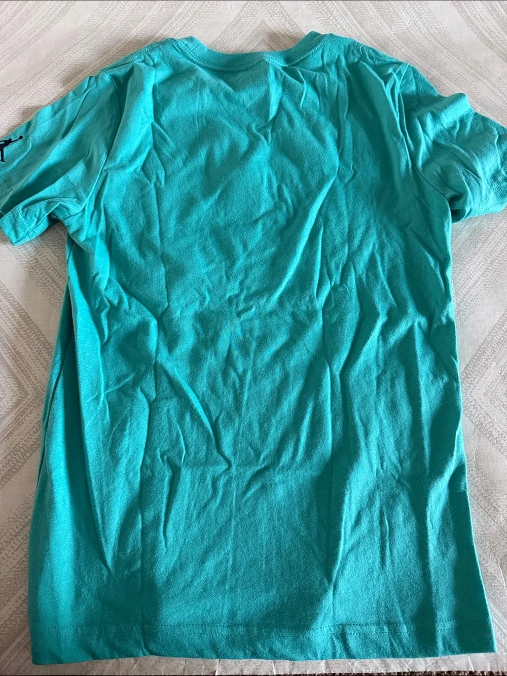 Jordan Boys Teal Graphic T-Shirt Jumpman Logo Short Sleeve Size Medium